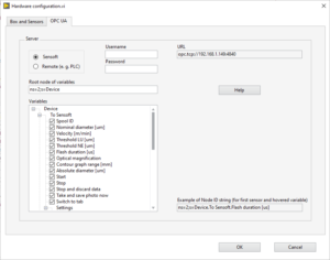 OPC UA settings