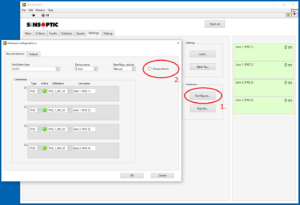 Hardware configuration dialog window