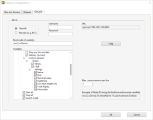 Hardware configuration OPC UA with Custom sensors