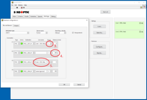 Hardware dialog with grouped sensors.